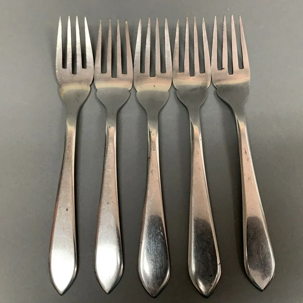 Inox‎ Forks 6 5/8 Flatware Lot of 5
